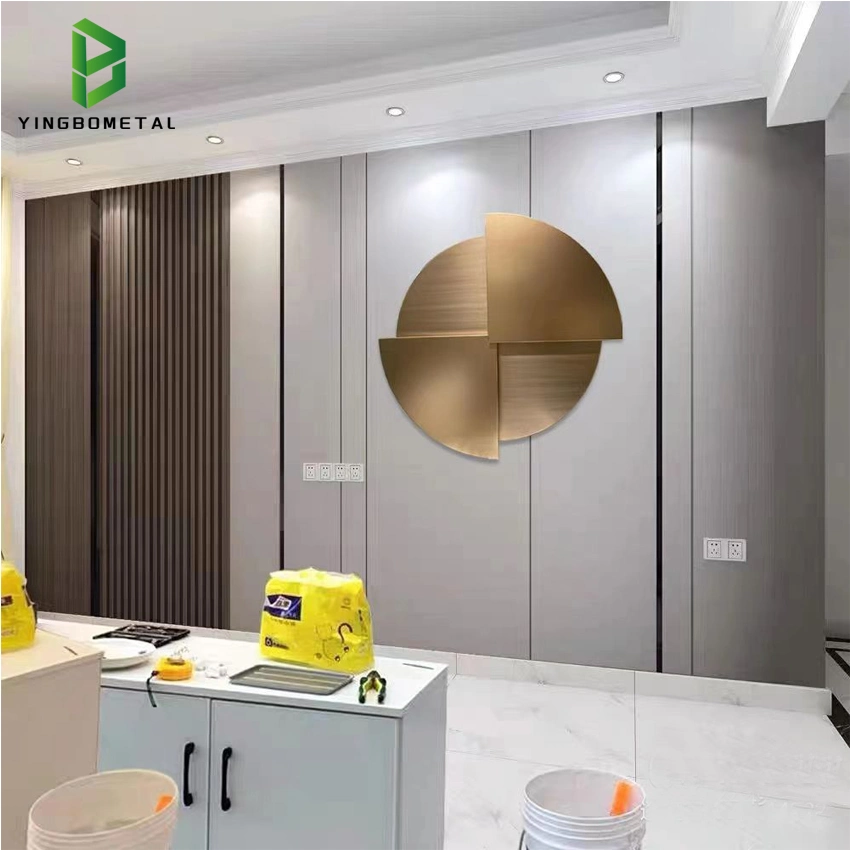 Hot Selling Modern 3D Decorative Wall Panels Gold Living Room Metal Art